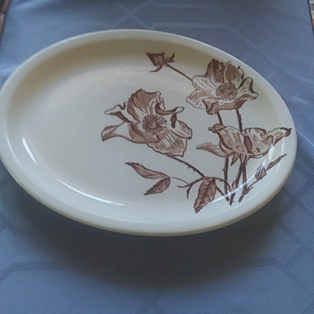 Vintage Carine China Hibiscus Themed Platter